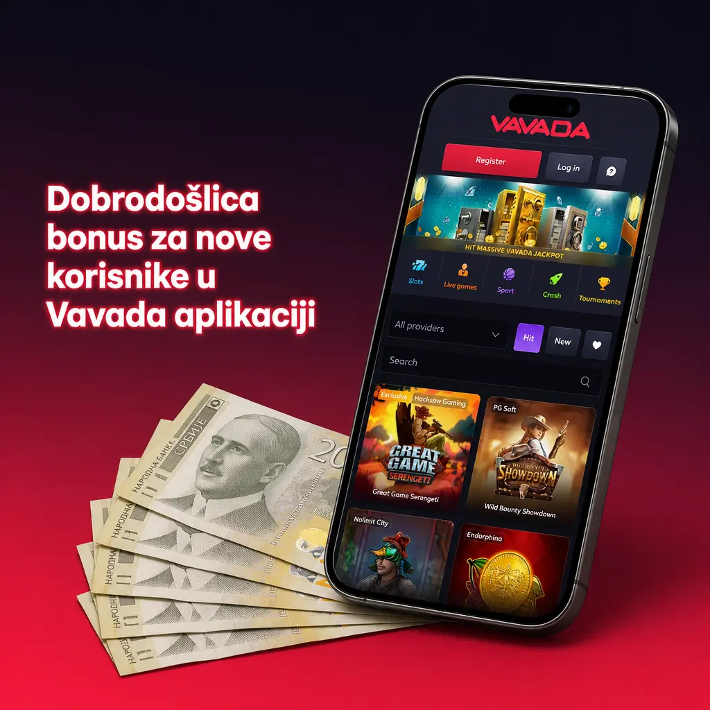 Dobrodošlica bonus za nove korisnike Vavada aplikacije - izbor između kazino i sportskog bonusa na prvi depozit