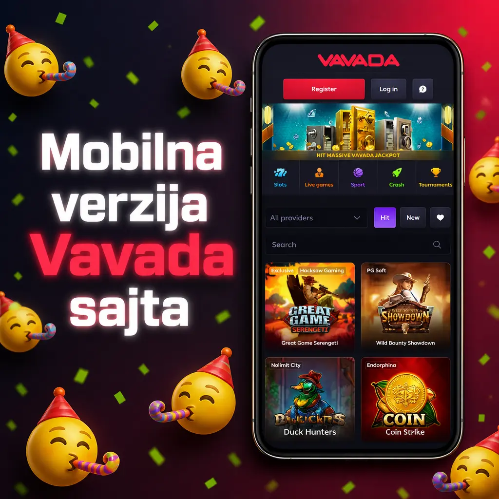 Mobilna verzija Vavada sajta prilagođena ekranu telefona sa svim funkcijama klađenja i kazino igara