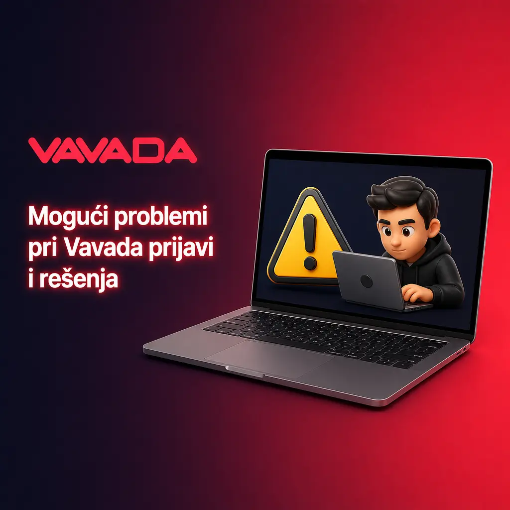 Tabela sa čestim problemima pri Vavada prijavi i rešenjima, poput pogrešne lozinke, zaključanog naloga i problema sa 2FA kodom.