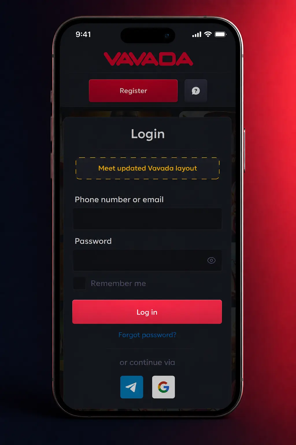 Prijava na Vavada nalog putem Android aplikacije korak po korak
